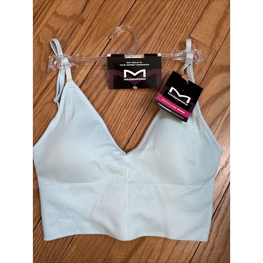 MAIDENFORM NWT Seamless Brami Bra Bralette S Small Star Blue